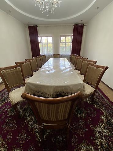 столы со стульями гостинные: Стол и стул для зала, Б/у, Самовывоз, цвет - Коричневый — 1