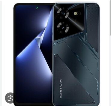 телефоны рассрочка: Tecno Pova 5, Б/у, 128 ГБ, цвет - Черный, 2 SIM