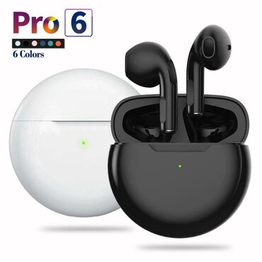 Qulaqlıqlar: Yeni Airpods pro 6 tws qara .ses effektli gozel gorunuslu mini