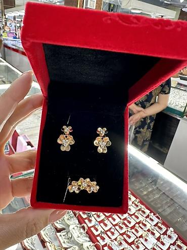 Наборы украшений: Набор украшений, Проба 585, Новый, Цвет металла: Желтый — 1