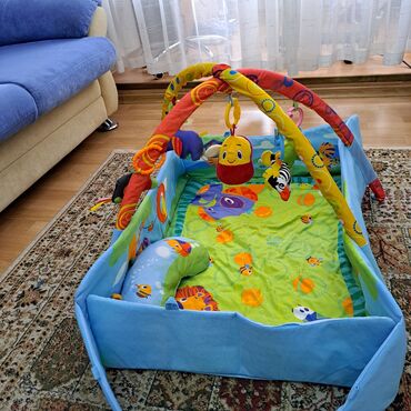 развивающий коврик playgro: Детский коврик Б/у, Развивающий, 100 * 100, Квадратный