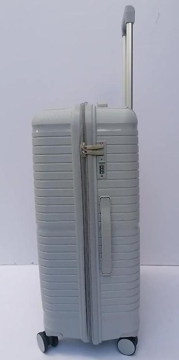 Putni koferi i torbe: Tvrdi kofer na točkiće – sivi - Materijal: izdržljiva tvrda školjka — 10