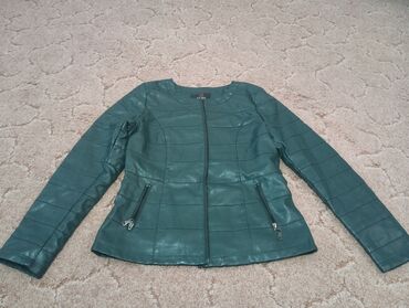 серый пиджак женский: Пиджак, Классическая модель, Эко кожа, XL (EU 42)