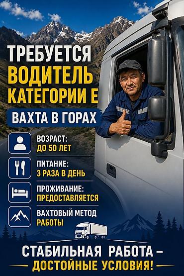 Требуется Водитель грузового транспорта, Категория прав (CE), Питание, Вахтовый метод, Старше 18 лет