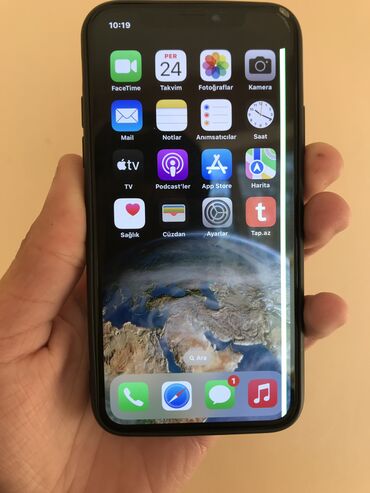 Apple iPhone: IPhone X, 64 GB, Space Gray, Simsiz şarj