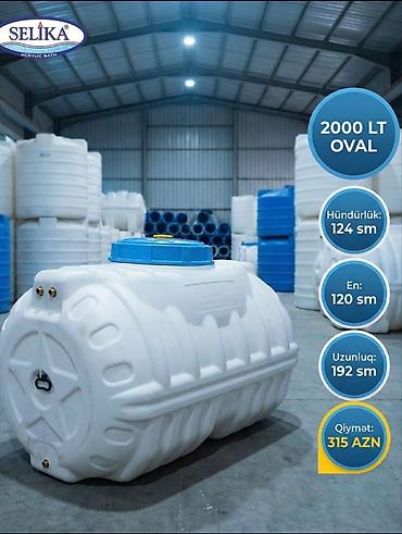 Baklar və çənlər: Şimşek brendinin polietilen su anbarları - Həcm variantları: 750 lt — 53