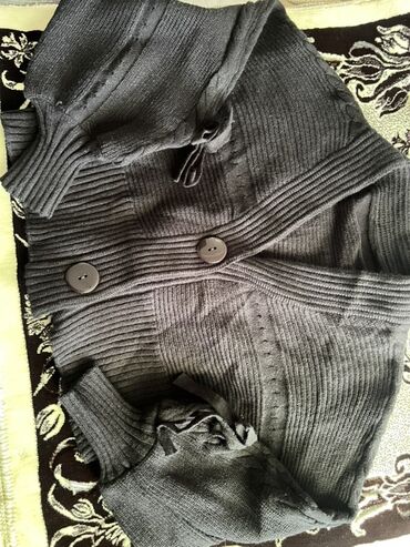 женские длинные перчатки: Qadınlar üçün toxunma kardiqan - Rəng: tünd boz - Model: qısa/bolero