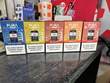 Qəlyan, vayp və aksesuarları: Məhsul: Pura Disposable elektron siqaretlər - Brend: Pura Freedom