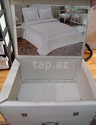 Текстиль: Kübra Home Collection yataq örtüyü dəsti - Rəng: ağ, klassik və zərif — 2