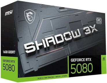 qrafik kart: Видеокарта MSI GeForce RTX 5080, 16 ГБ, Новый