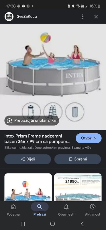 Bazeni i oprema: Bazen