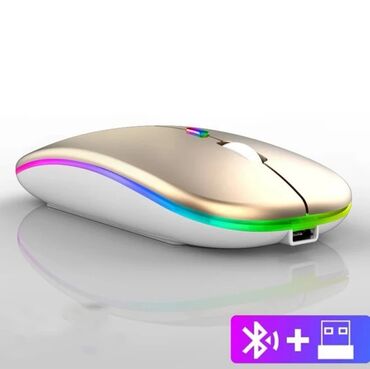 Masaüstü kompüterlər və iş stansiyaları: RGB işıqlandırmalı simsiz kompüter siçanı - Bağlantı: Bluetooth və
