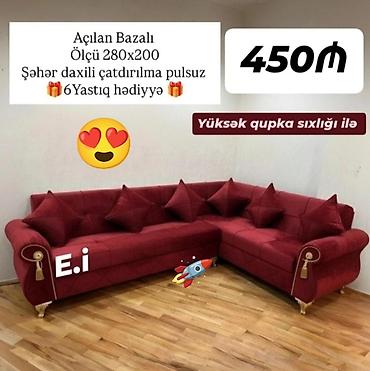 kunc mebeli: Künc divan, Yeni, Açılan, Bazalı, Parça, Şəhərdaxili pulsuz çatdırılma — 1