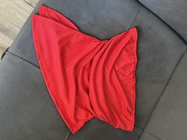 Kişi geyimləri: Qırmızı çoxməqsədli boru-şərf/baf - Rəng: parlaq qırmızı - Material — 1