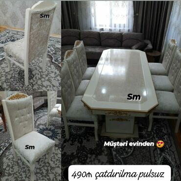 Masa və oturacaq dəstləri: Mətbəx üçün, Yeni, Açılan, Dördbucaq masa, 4 stul — 20