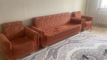 прием бу мебели бишкек: Прямой диван, цвет - Коричневый, Б/у