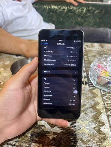 телефон fly wizard plus: IPhone 8 Plus, 64 GB, Barmaq izi