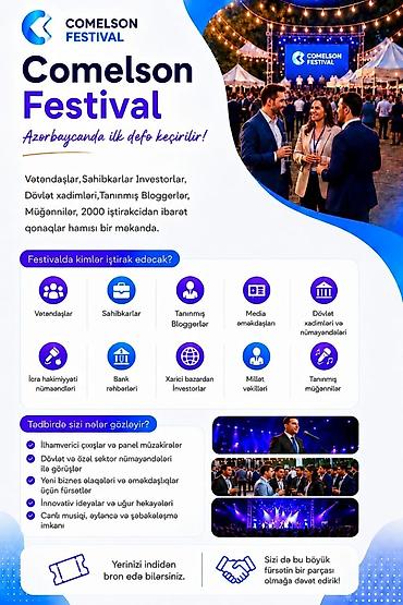 daya isi: Comelson Festivalı Azərbaycanda ilk dəfə keçirilir! ✨ Festivalda bir — 1