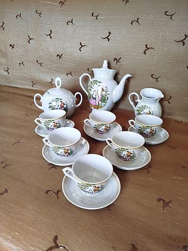 bulud qab: Çay dəsti, rəng - Ağ, Farfor, 6 nəfərlik — 1