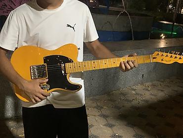 обучение гитаре: Электрогитара в стиле Telecaster, цвет Butterscotch Blonde с чёрным — 2