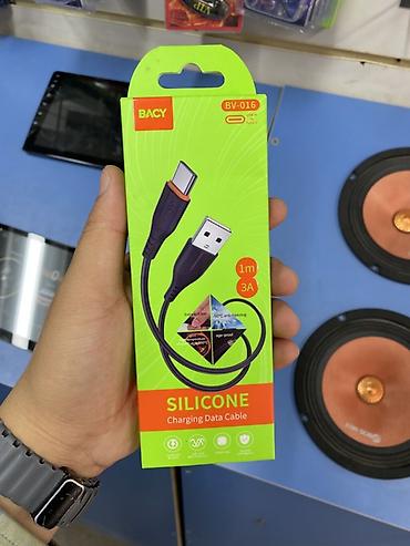 bluetooth usb: Силиконовый кабель для зарядки и передачи данных BACY BV‑016 - Тип — 1