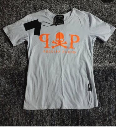 majice sa aplikacijama: Short sleeves T-shirt, Philipp Plein, color - Black, Cotton