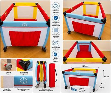uşağ maneji: Uşaq üçün qatlanan oyun çərgəsi/park – Babyhope FM-1 - Təhlükəsiz və — 1