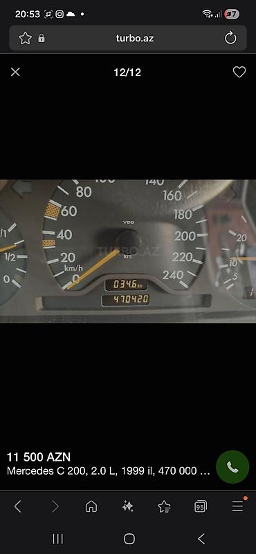 Mercedes-Benz: Mercedes-Benz C 200: 2 l | 1999 il Sedan — 12