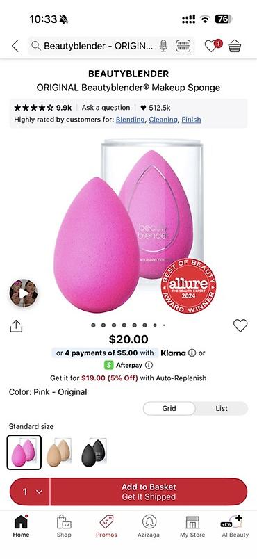 bas ortusu: Beautyblender – ORIGINAL makiyaj süngəri - Rəng: Pink – Original - — 2