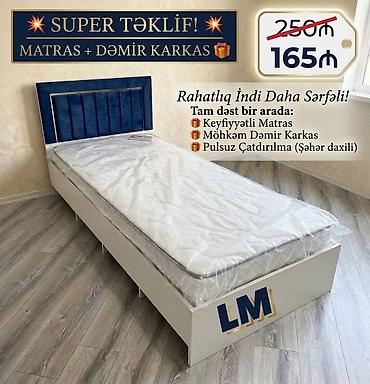 Birnəfərlik, Bazasız, Pulsuz matras, Siyirməsiz, Metal lalafo.az -da Birnəfərlik, Bazasız, Pulsuz matras, Siyirməsiz, Metal