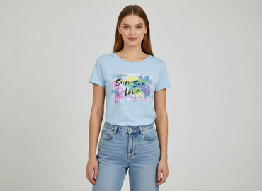 t shirty levis różowe: T-shirt damski, rozmiar S
