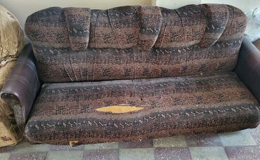 mebel dəsti: Divan,kreslo işləmiş vəziyyətdə, divan bazalı