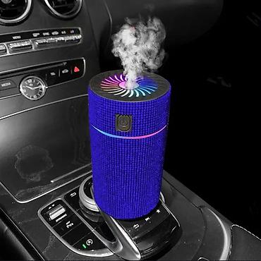 aroma diffuzor: Mavi kristal daşlarla bəzədilmiş LED aromaterapiya nəmləndiricisi - — 3