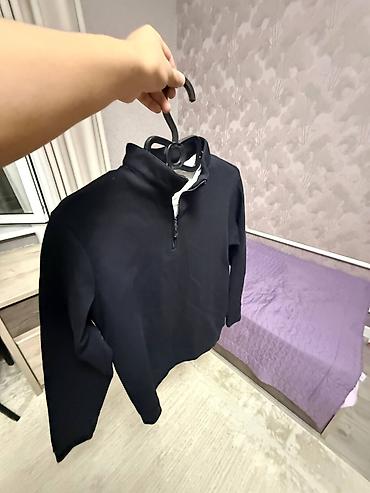 свитшоты мужские: Мужская толстовка, M, XL, Massimo Dutti, Новый, цвет - Черный, Бесплатная доставка — 2