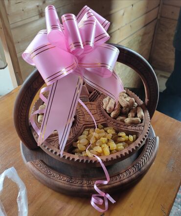 Башка үй декору: Корзина деревянная складная под сухофрукты и конфеты. Ручная работа