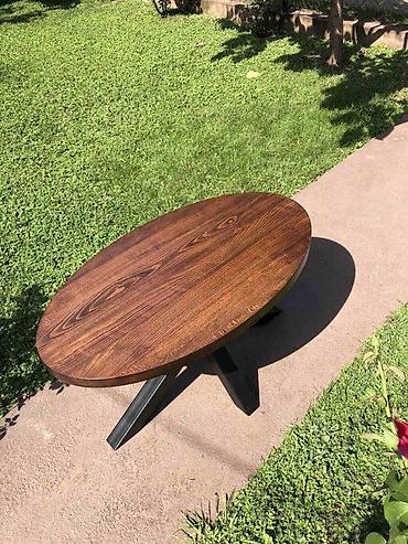 staklene vitrine forma ideale: ELIPSA KLUB STO PUNO DRVO | Izrada nameštaja po meri Drvo& metal — 6