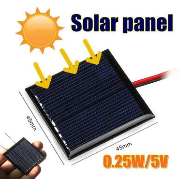 айпат мини 5: Мини поли кремниевая солнечная панель 0,25 Вт 5В, размер 45*45 мм