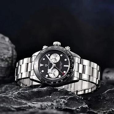 Ručni satovi: PAGANI DESIGN PD-1718 - 39.5mm -Crna- Tudor BB Chrono Homage Potpuno — 3