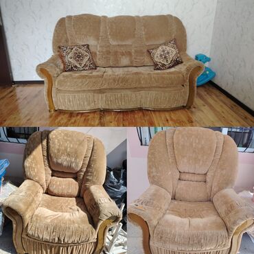 İşlənmiş, Divan, 2 kreslo, Bazalı, Açılan