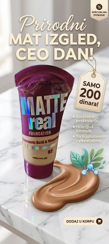 RIBIA BEAUTY MATTE REAL FOUNDATION – tečni puder za prirodan mat
