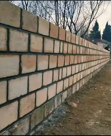 tam insaat: Kərpicdən hasar hörgüsü xidməti - Mülk ətrafının kərpiclə tam hörgüsü — 1