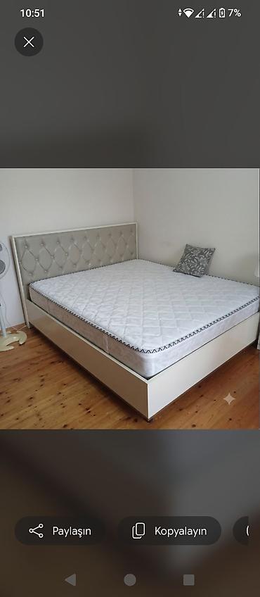 satt: Mebel: iki nəfərlik çarpayı və döşək dəsti- Ölçü: təxminən 160x200 sm — 1