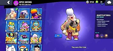 Digər: Brawl Stars oyunu üçün hesab - Kupa: 22,368+ - Brawlerlər: 79/98 - — 2