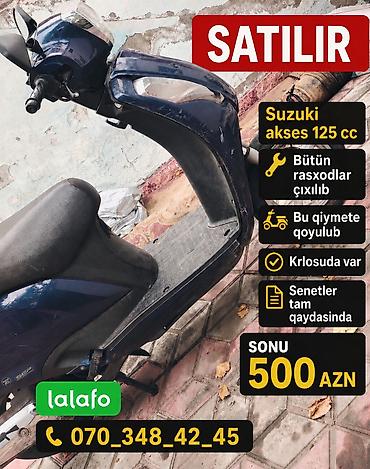 cesqa 2 mator: Suzuki Aksis 125 cc skuter - Həcm: 125 cc - Bütün raxodniklər — 1