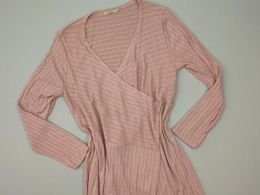 czarne bluzki w czerwone róże: Women`s knitwear, Bershka, M (EU 38)