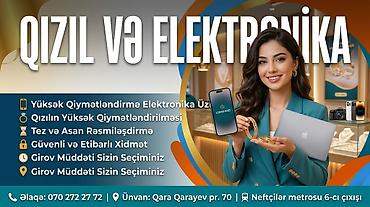 Ювелирные изделия: Qızıl və Elektronika üzrə lombard xidməti - Elektronika üçün yüksək — 1