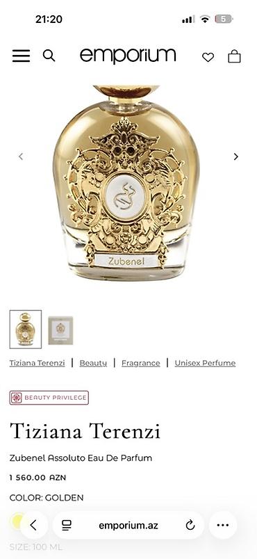 Gözəllik və sağlamlıq: Tiziana Terenzi Zubenel Assoluto Eau De Parfum – uniseks ətir - Həcm — 1