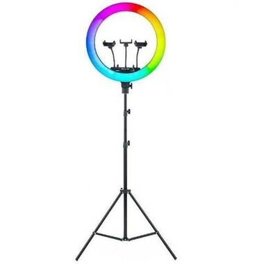 Аксессуары для фото и видео: Большая светодиодная лампа LJJ-36 (36см) (пульт, 3 держателя для