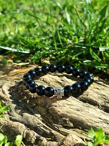 Narukvice: Kalist ručno rađene kamene brojanice od oniksa sa blagoslovom SPC — 4