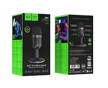 logitech superlight 2: HOCO L25 — настольный всенаправленный USB-микрофон с RGB-подсветкой — 4